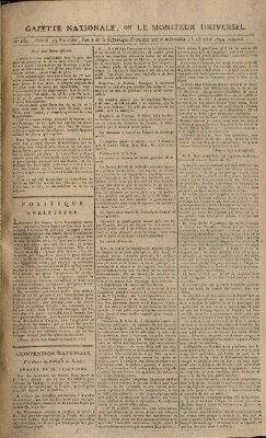 Gazette nationale, ou le moniteur universel (Le moniteur universel) Montag 15. September 1794