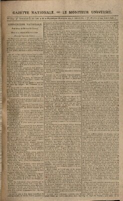 Gazette nationale, ou le moniteur universel (Le moniteur universel) Donnerstag 18. September 1794