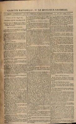 Gazette nationale, ou le moniteur universel (Le moniteur universel) Freitag 26. September 1794