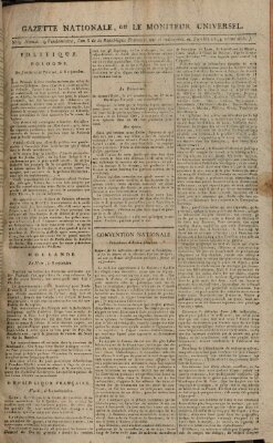 Gazette nationale, ou le moniteur universel (Le moniteur universel) Dienstag 30. September 1794