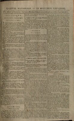 Gazette nationale, ou le moniteur universel (Le moniteur universel) Mittwoch 1. Oktober 1794