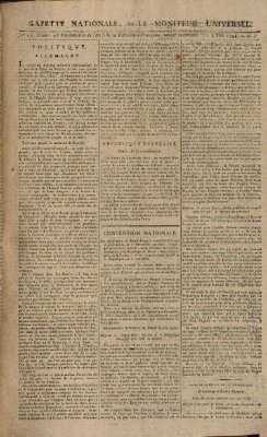 Gazette nationale, ou le moniteur universel (Le moniteur universel) Samstag 4. Oktober 1794