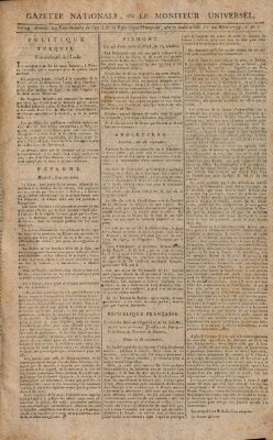 Gazette nationale, ou le moniteur universel (Le moniteur universel) Montag 20. Oktober 1794