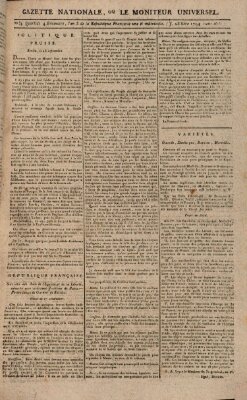 Gazette nationale, ou le moniteur universel (Le moniteur universel) Samstag 25. Oktober 1794