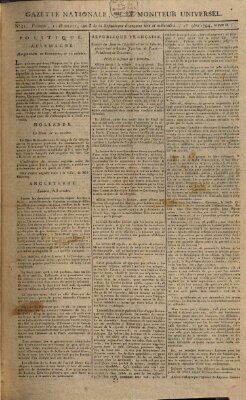 Gazette nationale, ou le moniteur universel (Le moniteur universel) Samstag 1. November 1794