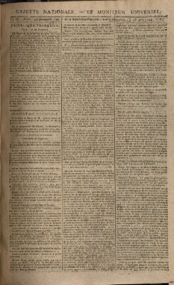 Gazette nationale, ou le moniteur universel (Le moniteur universel) Donnerstag 13. November 1794