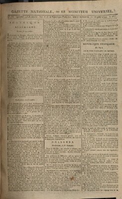 Gazette nationale, ou le moniteur universel (Le moniteur universel) Samstag 15. November 1794