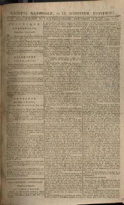 Gazette nationale, ou le moniteur universel (Le moniteur universel) Sonntag 16. November 1794