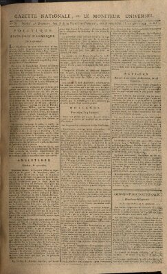 Gazette nationale, ou le moniteur universel (Le moniteur universel) Montag 17. November 1794