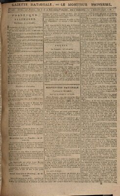 Gazette nationale, ou le moniteur universel (Le moniteur universel) Freitag 2. Januar 1795