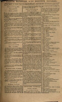 Gazette nationale, ou le moniteur universel (Le moniteur universel) Dienstag 6. Januar 1795