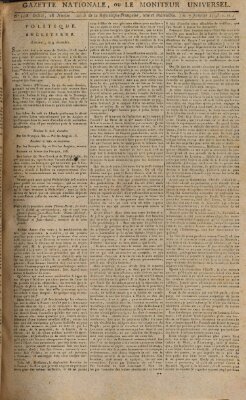 Gazette nationale, ou le moniteur universel (Le moniteur universel) Mittwoch 7. Januar 1795