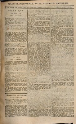 Gazette nationale, ou le moniteur universel (Le moniteur universel) Freitag 9. Januar 1795