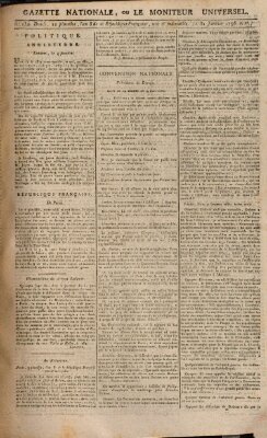 Gazette nationale, ou le moniteur universel (Le moniteur universel) Samstag 31. Januar 1795