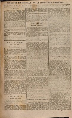 Gazette nationale, ou le moniteur universel (Le moniteur universel) Mittwoch 11. Februar 1795