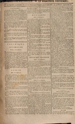 Gazette nationale, ou le moniteur universel (Le moniteur universel) Donnerstag 12. Februar 1795