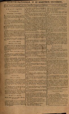 Gazette nationale, ou le moniteur universel (Le moniteur universel) Samstag 14. Februar 1795