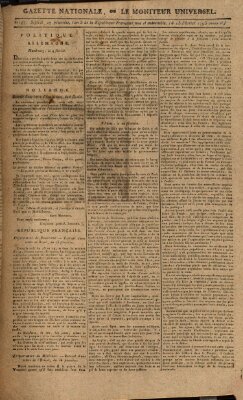 Gazette nationale, ou le moniteur universel (Le moniteur universel) Sonntag 15. Februar 1795