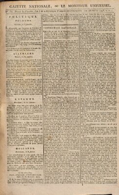 Gazette nationale, ou le moniteur universel (Le moniteur universel) Mittwoch 18. Februar 1795