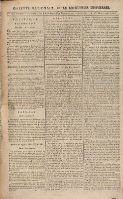 Gazette nationale, ou le moniteur universel (Le moniteur universel) Sonntag 1. März 1795