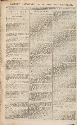 Gazette nationale, ou le moniteur universel (Le moniteur universel) Dienstag 17. März 1795