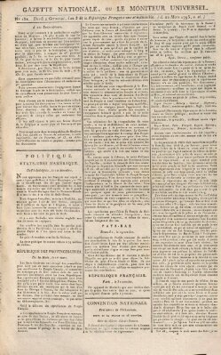 Gazette nationale, ou le moniteur universel (Le moniteur universel) Sonntag 22. März 1795