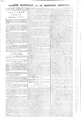 Gazette nationale, ou le moniteur universel (Le moniteur universel) Donnerstag 2. April 1795