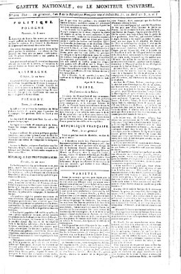 Gazette nationale, ou le moniteur universel (Le moniteur universel) Samstag 11. April 1795