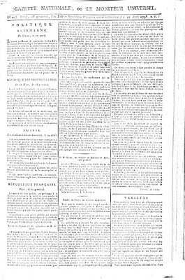 Gazette nationale, ou le moniteur universel (Le moniteur universel) Sonntag 12. April 1795