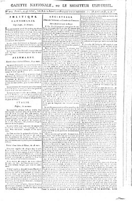 Gazette nationale, ou le moniteur universel (Le moniteur universel) Samstag 18. April 1795