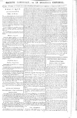 Gazette nationale, ou le moniteur universel (Le moniteur universel) Montag 20. April 1795