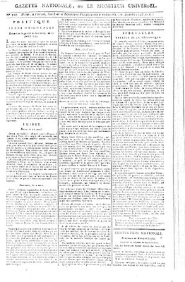 Gazette nationale, ou le moniteur universel (Le moniteur universel) Dienstag 21. April 1795