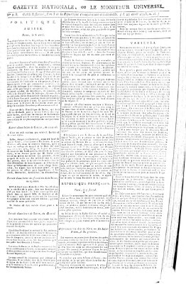 Gazette nationale, ou le moniteur universel (Le moniteur universel) Montag 27. April 1795