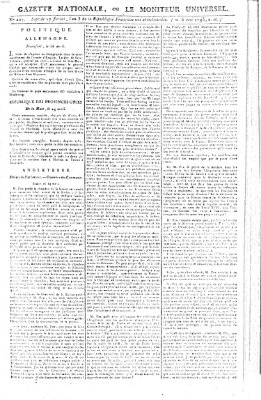 Gazette nationale, ou le moniteur universel (Le moniteur universel) Mittwoch 6. Mai 1795