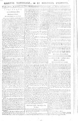 Gazette nationale, ou le moniteur universel (Le moniteur universel) Freitag 29. Mai 1795