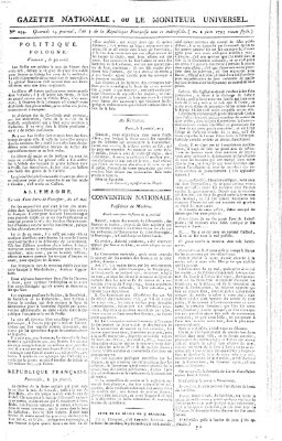 Gazette nationale, ou le moniteur universel (Le moniteur universel) Dienstag 2. Juni 1795