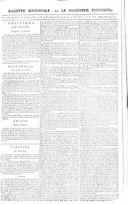 Gazette nationale, ou le moniteur universel (Le moniteur universel) Samstag 13. Juni 1795