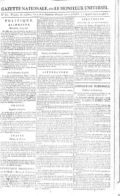 Gazette nationale, ou le moniteur universel (Le moniteur universel) Freitag 19. Juni 1795