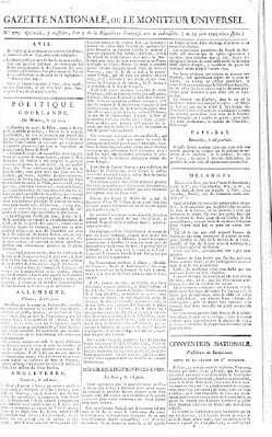 Gazette nationale, ou le moniteur universel (Le moniteur universel) Dienstag 23. Juni 1795