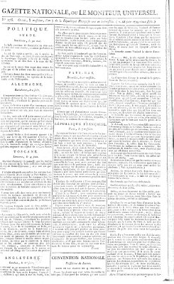 Gazette nationale, ou le moniteur universel (Le moniteur universel) Freitag 26. Juni 1795