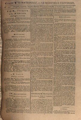 Gazette nationale, ou le moniteur universel (Le moniteur universel) Samstag 6. Februar 1796