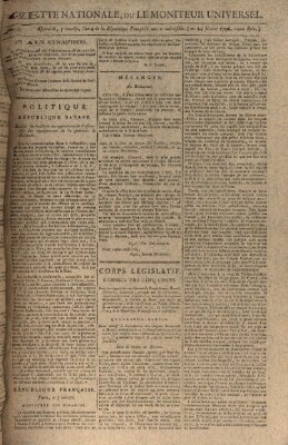 Gazette nationale, ou le moniteur universel (Le moniteur universel) Mittwoch 24. Februar 1796