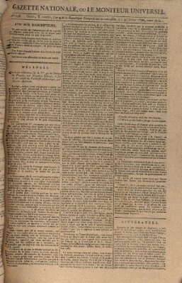 Gazette nationale, ou le moniteur universel (Le moniteur universel) Samstag 27. Februar 1796