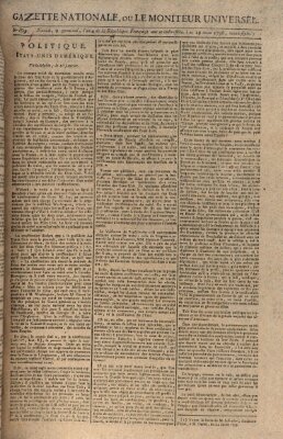 Gazette nationale, ou le moniteur universel (Le moniteur universel) Dienstag 29. März 1796