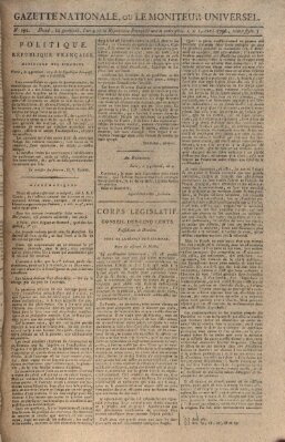 Gazette nationale, ou le moniteur universel (Le moniteur universel) Freitag 1. April 1796