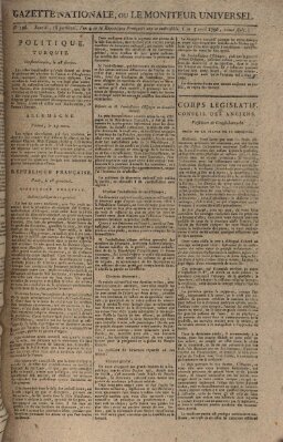 Gazette nationale, ou le moniteur universel (Le moniteur universel) Dienstag 5. April 1796