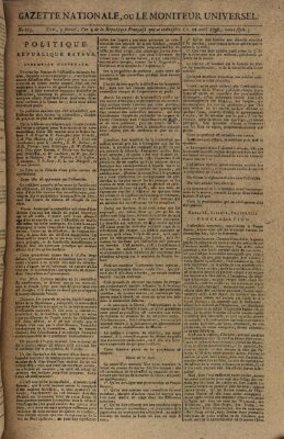 Gazette nationale, ou le moniteur universel (Le moniteur universel) Freitag 22. April 1796