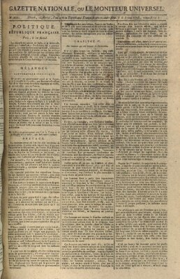 Gazette nationale, ou le moniteur universel (Le moniteur universel) Sonntag 1. Mai 1796