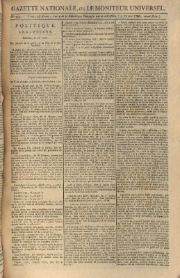 Gazette nationale, ou le moniteur universel (Le moniteur universel) Donnerstag 12. Mai 1796