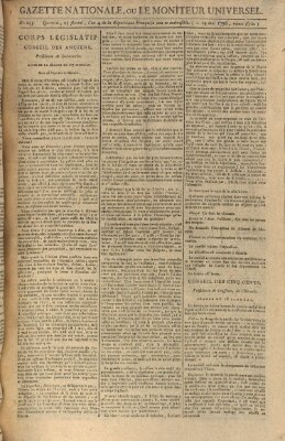 Gazette nationale, ou le moniteur universel (Le moniteur universel) Samstag 14. Mai 1796